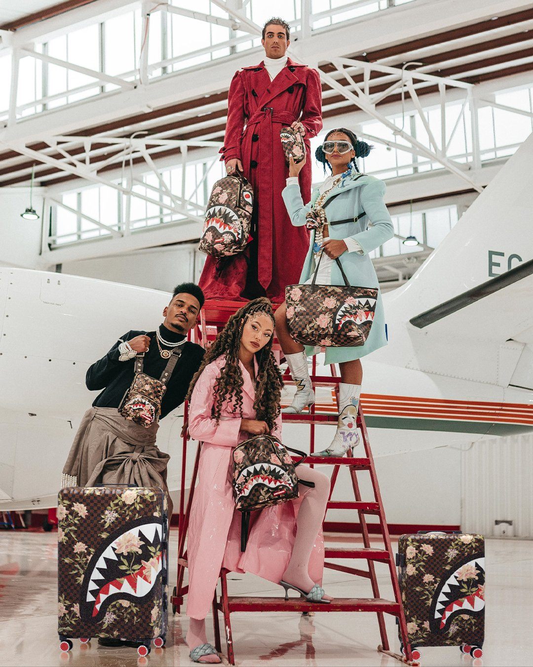 Shark Flower Tiny Backpack