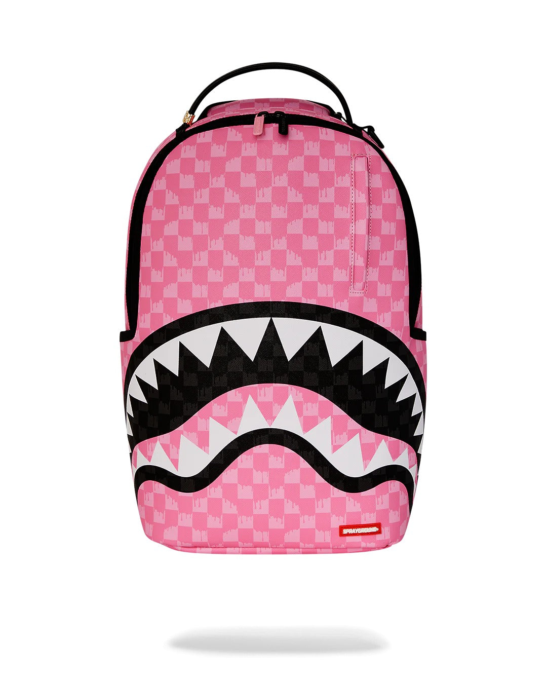 PINK AND BLACK DRIP CHECK DLXSV BACKPACK