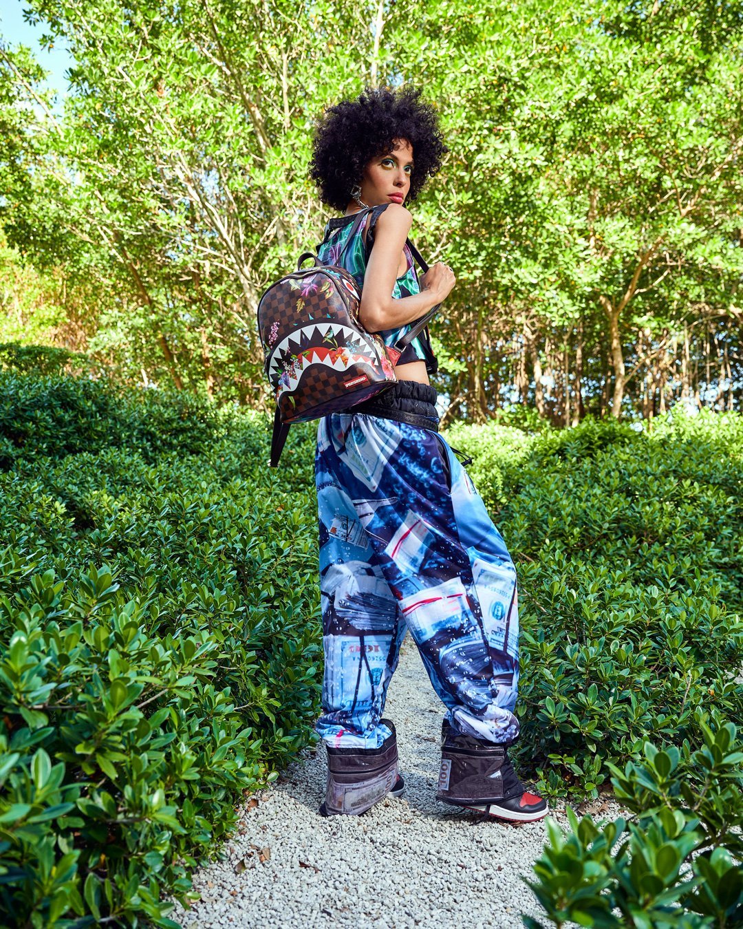 Sprayground Backpack GARDEN OF SHARKS SAVAGE BACKPACK Multicolor