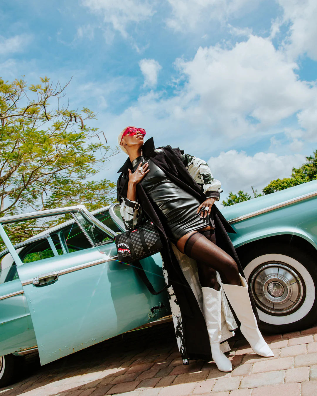 Drip Check Shark Mini Duffle